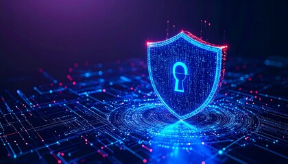 Abstract digital shield graphic (1)