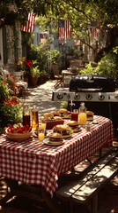Celebrating Labor Day with a festive outdoor barbecue gathering
