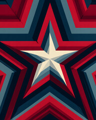 Labor Day star graphic representing unity and celebration in vibrant colors