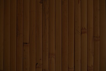 Obraz premium Bamboo wood panel texture, vertical bamboo slats, natural brown wooden background