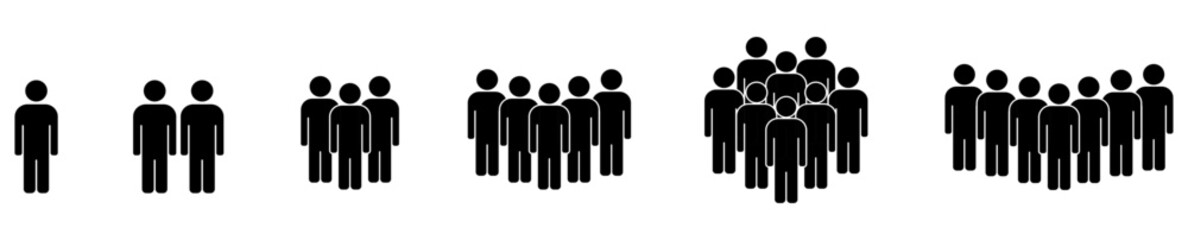 人やチームのシルエットのアイコンピクトグラム　人物　組織　ビジネス