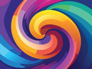 Abstract Doodle Style Color Lines Pattern