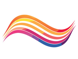 Colorful Abstract Squiggles on White Background