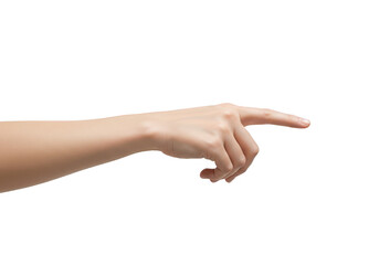 Fototapeta premium Index finger pointing isolated on transparent background