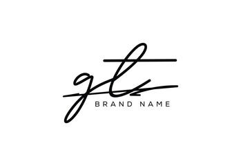 GT letter elegant cursive beauty handwriting logo.