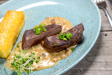 beef steak with vegetables