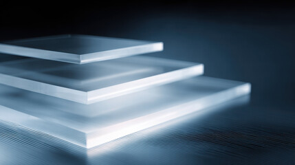 Layered glass panels with sleek, modern design
