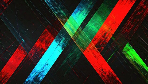 Abstract RGB Slashes Cyber Texture Background