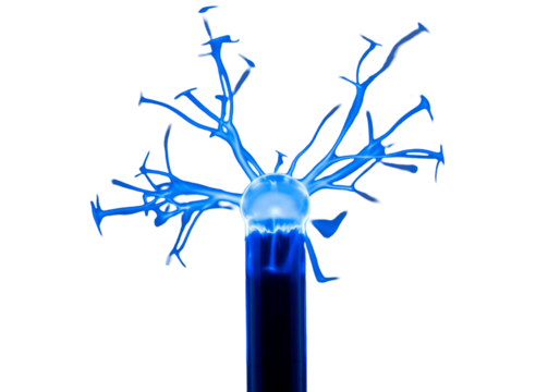 Plasma globe blue electric discharge energy science technology abstract background - Powered by Adobe