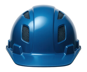 Blue hard hat with cooling vents