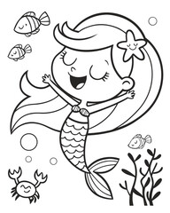 Coloring book page for children featuring a friendly bee flying towards a flower, perfect for kids' fun!