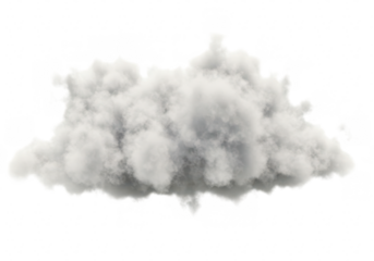 Fluffy white cloud isolated on transparent background