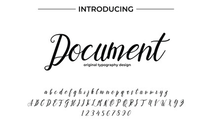 Document - Elegant Script Font for Smooth Handwritten Design and Creative Typography
