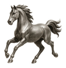 Fototapeta premium Metal figurine of a galloping horse