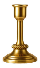 Brass candle holder with a rope design