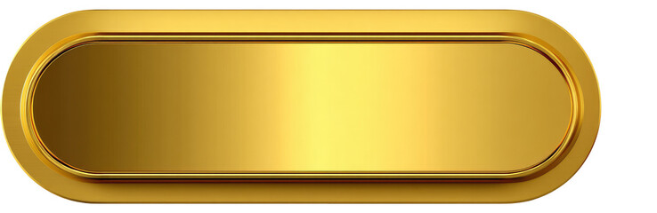 Gold oval shaped plate