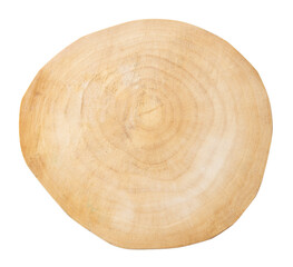 Wooden circle with a brown surface