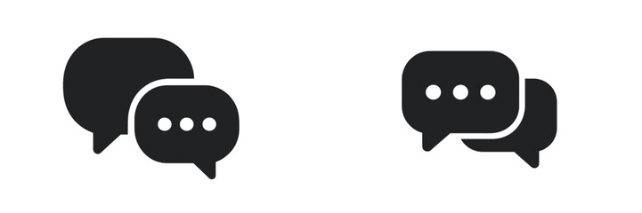 Communication icons representing messaging and chat features in digital platforms