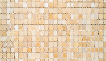 Beige Square Mosaic Tile Texture Background