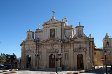 Obraz premium The Collegiate Church of St. Paul is an important Baroque church in Rabat on the island of Malta