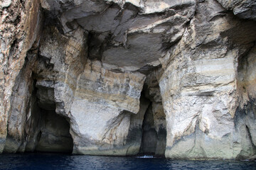 The cliffs around Dwejra Point, Gozo, Malta 