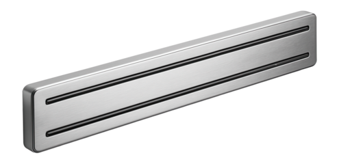 Magnetic knife holder with stainless steel finish