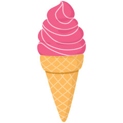 ice cream cone cartoon illustration 