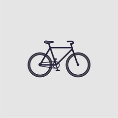 Obraz premium Simple, stylized illustration of a bicycle, showcasing its frame and components.