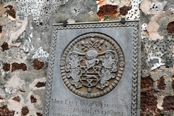 Old Gravestone inside Ruins of St. Paul’s Church, Malacca, Malaysia