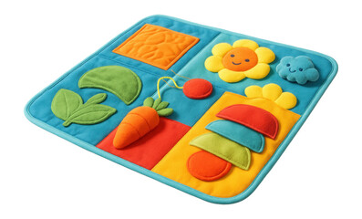 Pet play mat with interactive features