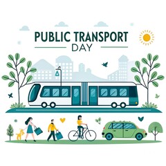 Public Transport Day Celebration, Public Transport Awareness Day, Sustainable Travel Public Transport Day, Public Transport and Mobility Day, Eco Friendly Public Transport Day