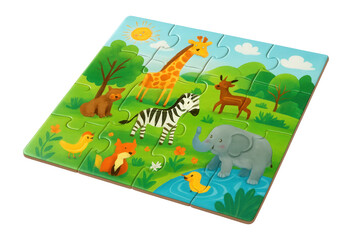 Cardboard puzzle with 24 large pieces