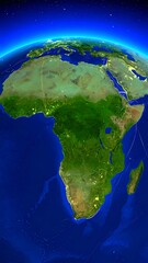 Fototapeta premium Earth Africa Night View