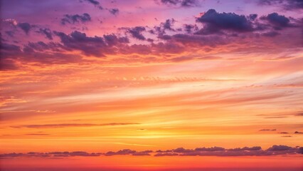 Fototapeta premium Vibrant sunset paints the sky with fiery oranges soft pinks and deep purples creating a breathtaking celestial masterpiece