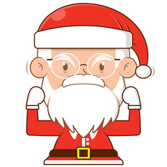 santa claus strong cartoon cute