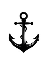 Dark image of a stylized anchor