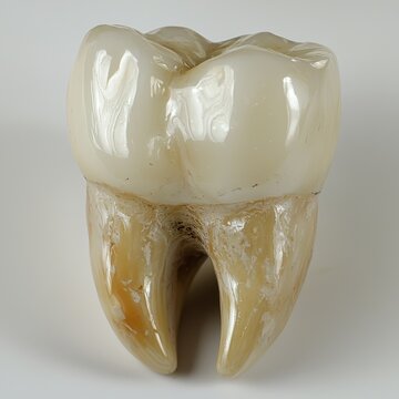 ooth isolated on a white background, simple and clean for medical uses.