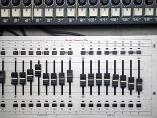 sequencer or mixer faders