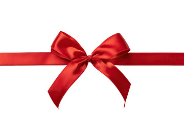 Red satin ribbon bow on black background (14)