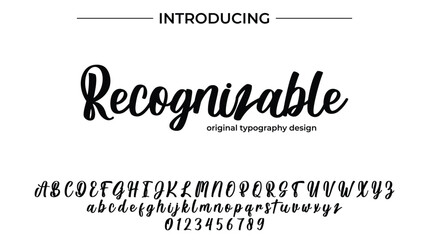 Recognizable - Elegant Script Font for Smooth Handwritten Design and Creative Typography