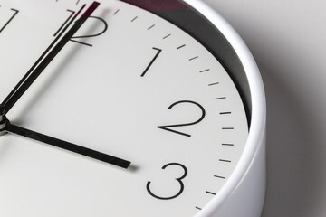 clock on white background