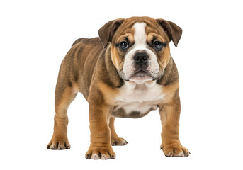 Obraz premium Bulldog puppy standing on a transparent background