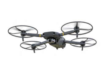 Modern drone isolated on transparent background