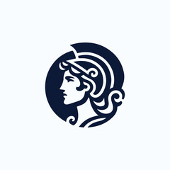 Athena Greek Goddess Logo