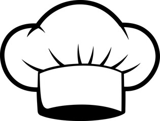 Cheif hat outline  silhouette vector flat illustration design.