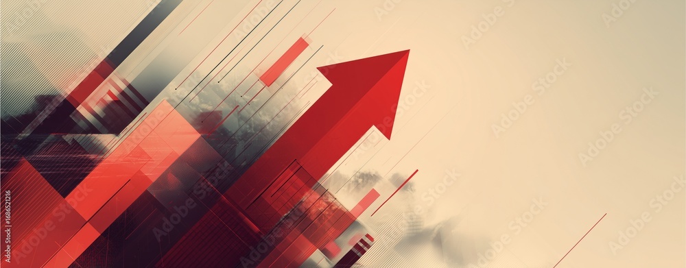 Poster ascending arrow: an abstract representation of growth and progress is beautifully depicted with a vi