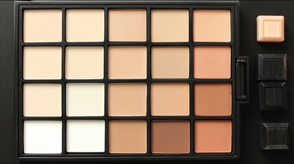Professional Makeup Palette Featuring Diverse Shades for Flawless Skin Application in a Stylish Design
