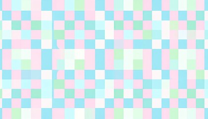 Fototapeta premium Pastel Checkerboard Seamless Pattern with Rounded Corners