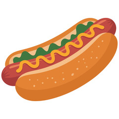 hot dog with mustard