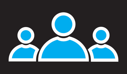 Group of people or group of users / friends flat icon for apps and websites.People group set. Team people icons. User profile symbol. Group of people or group of users collection. People icon represen